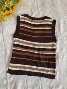Stripped Half Sweater✨
