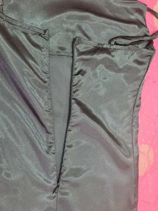Satin Black Partywear Bodycon Dress