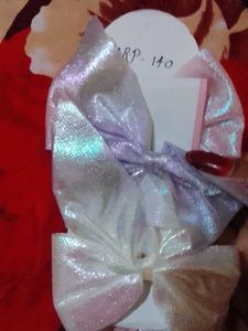 Sparkly Hair Bows - Set of 4