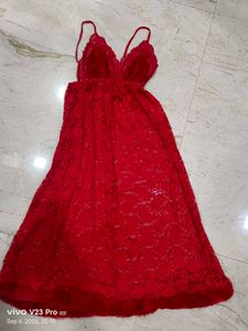 Red Lace Nightgown