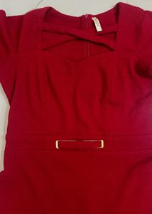 Burgundy Red Mini Dress