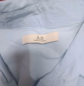 Light Blue Collar  Top