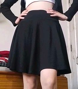 Black Skirt With Attached Underpants