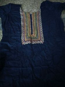 Elegant Navy Blue Kurta with Pant