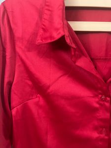 Red Satin Blouse