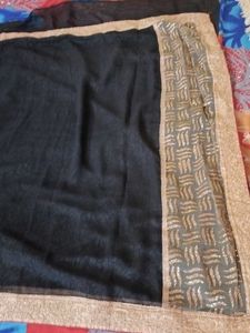BLACK SAREE With Blouse