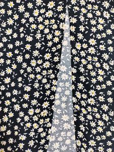 Daisy Print Slit Midi Skirt