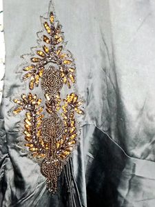 Elegant Gray Embellished Dress