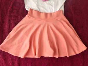 Aesthetic cute peach Skirt