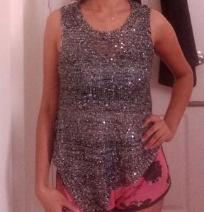 Sparkly Knit Sleeveless Top