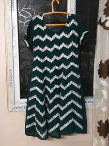 Emerald Chevron Mini Dress