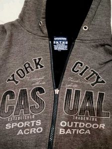 Casual Brown Hoodie Jacket