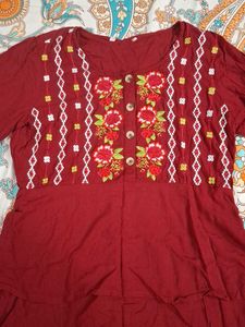 MAROON SHORT KURTI