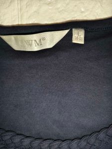 Size  L 🎁Buy 2 Get 1 Free🎁Navy Blue Casual Top