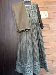 ethnic heavy embodiery georgette gown