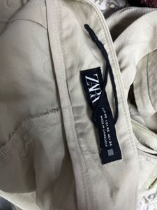 Zara Beige Wide Leg Culottes.