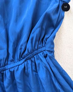 💙V NECK BOX PLEAT DRESS