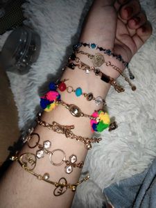 2 Bracelets With One Ring