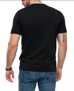 Classic Black Terry Cotton T-Shirt