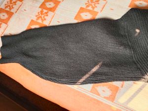 Stylish Black Knit CrissCross Sweater