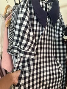 Korean inspired short Tshirt dress with back chain