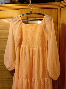 Peach Flared dress Never Worn