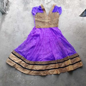 Girls&#39; Purple Ethnic Dress