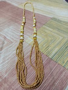 Pearl And Gold Tone Necklace