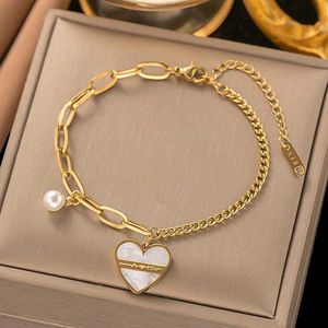 Gold Heart Charm Bracelet