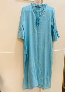Blue Straight Kurti