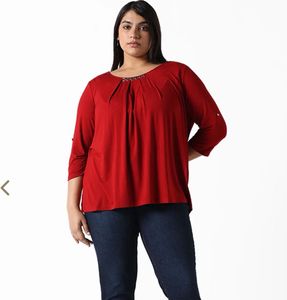 red/Maroon Top with Detail