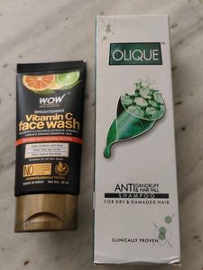 combo wow face wash+Olique shampoo
