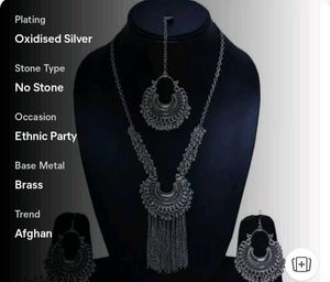 Silver Oxidized Jewelry Set