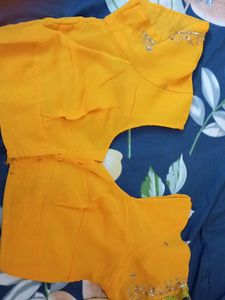 Chic Embellished Yellow Blouse