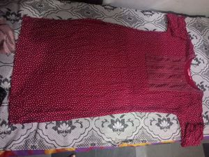 Maroon Polka Dot Dress