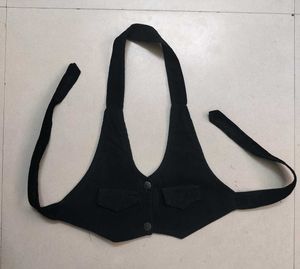 Black Halter Top Vest