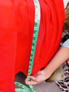 Red Embroidered Kurta Set