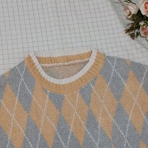 Pinteresty Argyle Knitted Pullover