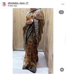 Elegant Printed New Saree with unstitched blouse