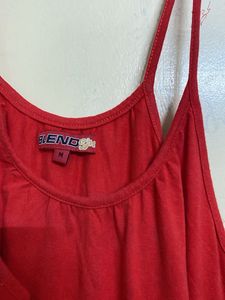 Red Noodle Strap Top