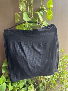 Black Checks Mini Skirt