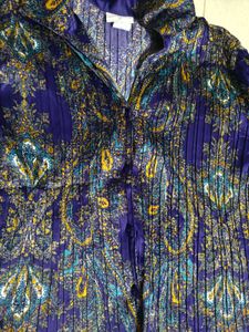 Paisley Print Button Down Blouse
