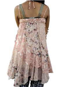 Floral Patchwork Ruffle Dress