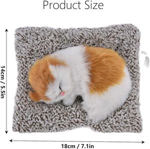 Soft Plush Sleeping Cat Toy, Fluffy Decorative Sho