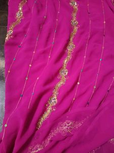 Saree With Amazing Handwork