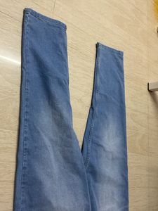 Straight Leg Blue Jeans - mom Fit