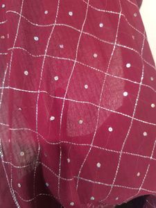 Maroon orange ombre suit patiala set