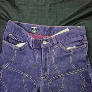 Unique Pattern Jeans| straight fit|y2k