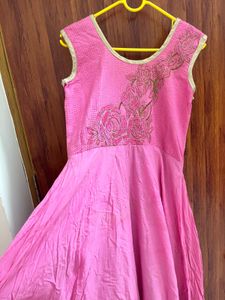 Pink Floral Kurta