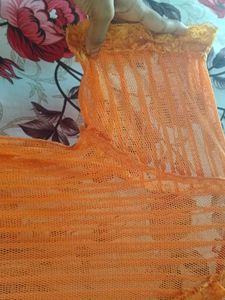 Orange Striped Dress